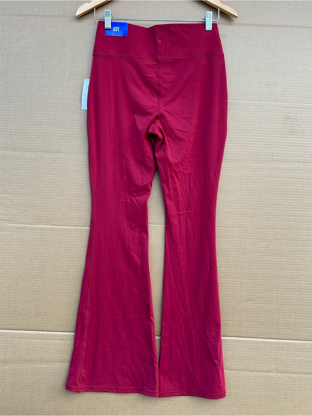 JoyLab High Rise Leggings Flare Extra Long Length Burgundy Red Medium Women NWT - Picture 2 of 12